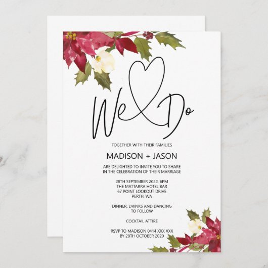 We maken gewoon een moderne kerstfeestdag kaart (Voorkant / Achterkant)