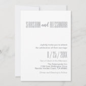 "We maken het officieel" Minimalistische bruiloft Kaart (Achterkant)