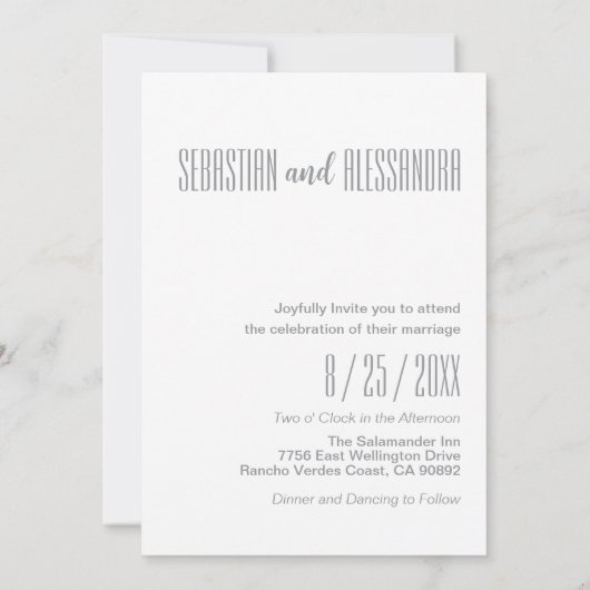 "We maken het officieel" Minimalistische bruiloft Kaart (Achterkant)