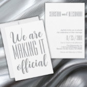 "We maken het officieel" Minimalistische bruiloft Kaart