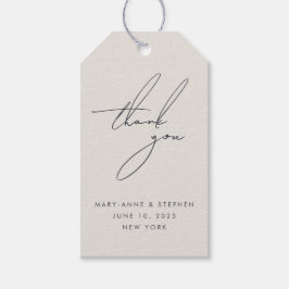 We maken moderne kalligrafie-weddenschap cadeaulabel