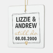 We maken nog steeds een bruiloft Jubileum foto Keramisch Ornament (Links)