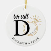 We maken nog steeds een bruiloft Jubileum foto Keramisch Ornament (Voorkant)