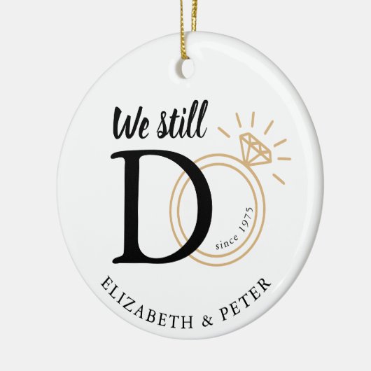 We maken nog steeds een bruiloft Jubileum foto Keramisch Ornament (Links)