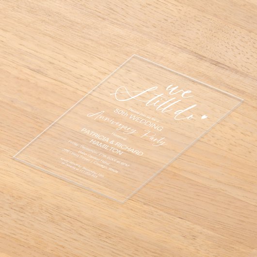 We maken nog steeds Jubileum Acryl Uitnodigingen (Laagn)