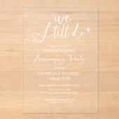 We maken nog steeds Jubileum Acryl Uitnodigingen (Voorkant)