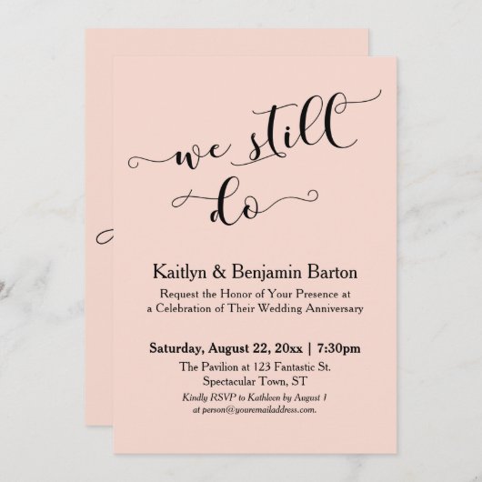 We maken nog steeds moderne kalligrafie, blozend J Kaart (Voorkant / Achterkant)