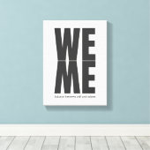 WE / ME Typography Canvas – Quote Wall Art (Insitu (Houten vloer))