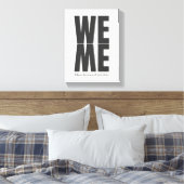 WE / ME Typography Canvas – Quote Wall Art (Insitu (Slaapkamer))