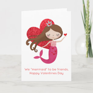 We "Mermaid" zijn vrienden Valentijn Pun card Feestdagen Kaart