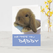 We Miss You Daddy Kaart - Blauw (Gele Bloem)