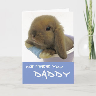 We Miss You Daddy Kaart - Blauw