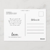 We Miss You Hand Lettering Photo Briefkaart (Achterkant)