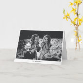 We Miss You Minimalistische Gepersonaliseerde Foto Kaart (Gele Bloem)