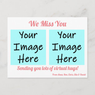 We Miss You Personalized Briefkaart