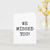 We Missed You, Minimalist Kaart (Gele Bloem)