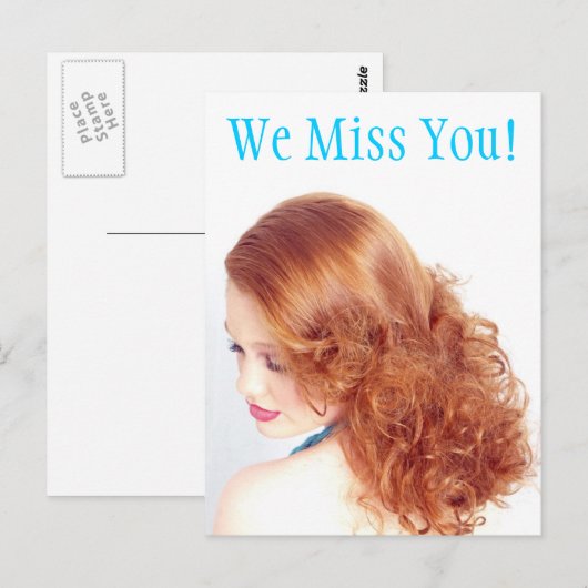 We missen je! briefkaart (Voorkant / Achterkant)