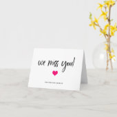 We missen je | Elke achtergrondkleur met hart Kaart (Gele Bloem)