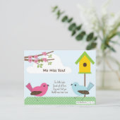 We missen je gedicht van kinderen briefkaart (Staand voorkant)