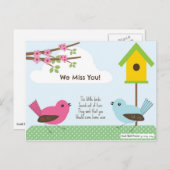 We missen je gedicht van kinderen briefkaart (Voorkant / Achterkant)