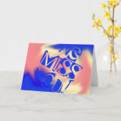 We missen je! kaart (Gele Bloem)