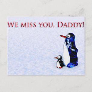 We missen je, papa briefkaart