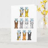 We missen je Schattigee Cartoon Kaart (Gele Bloem)