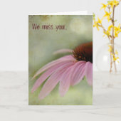 We missen je... Wenskaart Kaart (Gele Bloem)