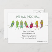 We missen jullie gedicht van Kinderen Briefkaart (Voorkant / Achterkant)