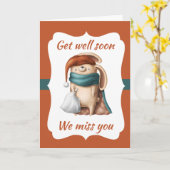 We missen jullie snel Kantoor Kaart (Gele Bloem)