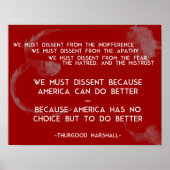 We moeten afwijzen... Thurgood Marshall Poster (Voorkant)
