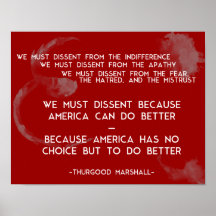 We moeten afwijzen... Thurgood Marshall Poster