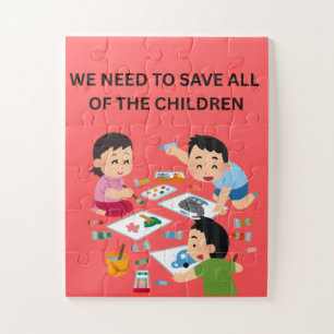 We moeten alle kinderen redden Kids Puzzel