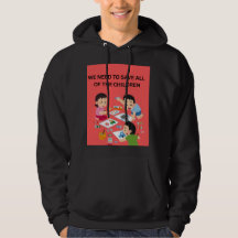 We moeten alle kinderen redden Zwarte Hoodie