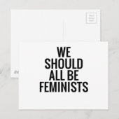 WE MOETEN ALLEMAAL FEMINISTEN ZIJN BRIEFKAART (Voorkant / Achterkant)