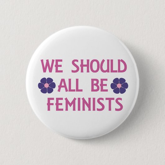 We moeten allemaal feministen zijn ronde button 5,7 cm (Voorkant)