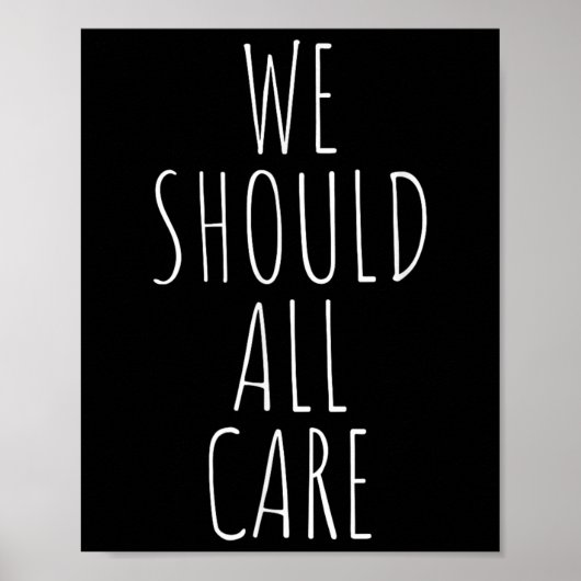 We moeten allemaal zorgen, ijs, immigratie afschaf poster (Voorkant)