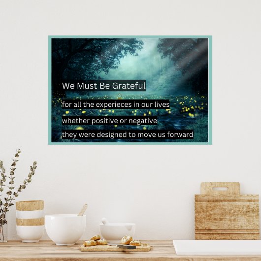 We moeten dankbaar zijn poster (Keuken)