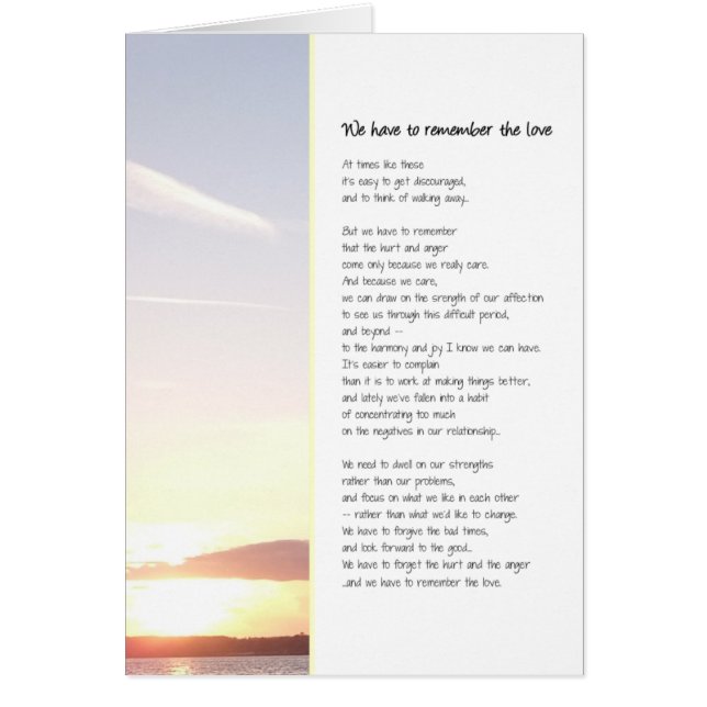 We moeten de liefde onthouden...Relaties (Voorkant)