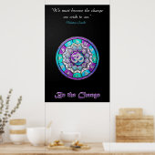 We moeten de verandering worden die we willen zien poster (Keuken)