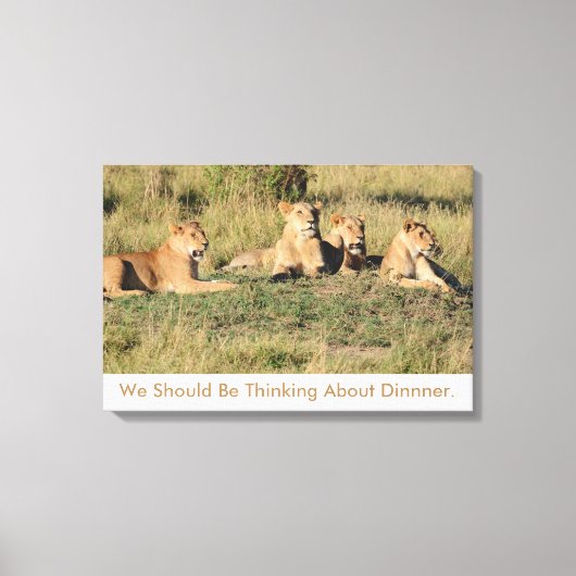 We moeten denken aan het avondeten. canvas afdruk (Voorkant)