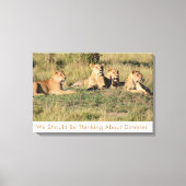 We moeten denken aan het avondeten. canvas afdruk (Voorkant)