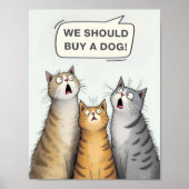 We moeten een grappige hond kopen poster (Voorkant)