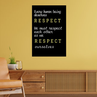 We moeten elkaar respecteren poster
