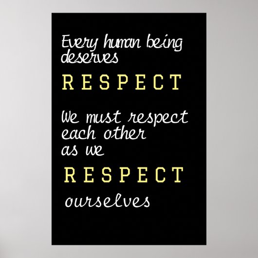 We moeten elkaar respecteren poster (Voorkant)