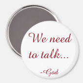 We moeten GOD spreken Magneet (Voorkant / Achterkant)