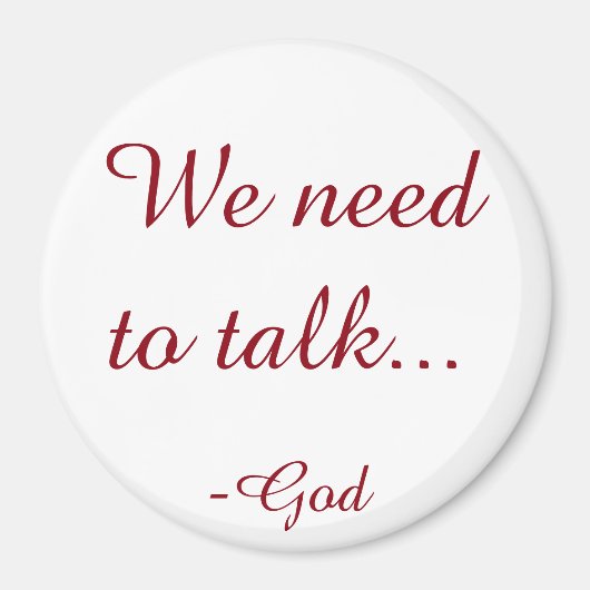 We moeten GOD spreken Magneet (Voorkant)