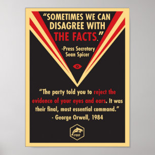 We moeten het niet oneens zijn met de feiten poster