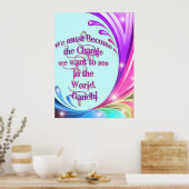 *We moeten het Poster van de Gandhi Quote van de V (Keuken)
