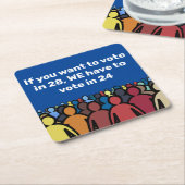 We moeten in 24 stemmen kartonnen onderzetters (Schuin)